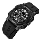 Infantry Revolution Series The Dual Timer (Black) Silicone Strap Men Watch REVO-AD-42BLACK