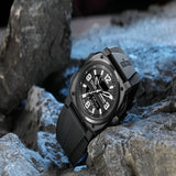 Infantry Revolution Series The Dual Timer (Black) Silicone Strap Men Watch REVO-AD-42BLACK