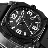 Infantry Revolution Series The Autopilot Black Silicone Strap Men Watch REVO-AUTO-03-V2