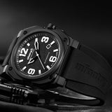 Infantry Revolution Series The Autopilot Black Silicone Strap Men Watch REVO-AUTO-03-V2