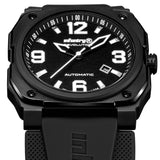 Infantry Revolution Series The Autopilot Black Silicone Strap Men Watch REVO-AUTO-03-V2