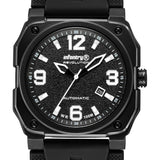 Infantry Revolution Series The Autopilot Black Silicone Strap Men Watch REVO-AUTO-03-V2