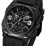 Infantry Revolution Series The Chrono Black Silicone Strap Men Watch REVO-CHR-01-V3