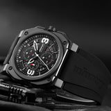 Infantry Revolution Series The Chrono Black Silicone Strap Men Watch REVO-CHR-01-V3