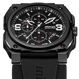 Infantry Revolution Series The Chrono Black Silicone Strap Men Watch REVO-CHR-01-V3