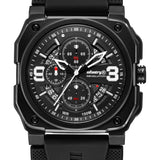 Infantry Revolution Series The Chrono Black Silicone Strap Men Watch REVO-CHR-01-V3