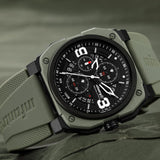 Infantry Revolution Series The Chrono Master Silicone Strap Men Watch REVO-CHR-02-V3