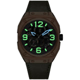 Infantry Revolution The Skyster Olive Leather Strap Men Watch REVO-MOD-05-C