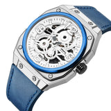 Infantry The Skyster Blue Leather Strap Men Watch REVO-MOD-06-C