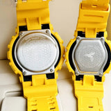 Casio G-Shock & Baby-G Pair Model Digital-Analogue Yellow Resin Strap Watch SLV-22A-9A-P