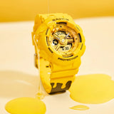 Casio G-Shock & Baby-G Pair Model Digital-Analogue Yellow Resin Strap Watch SLV-22A-9A-P