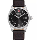 Swiss Military Hanowa Black Leather Strap Men Watch SMWGB0000804