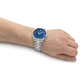 Swiss Military Hanowa Roadrunner Blue Dial Silver Stainless Steel Strap Men Watch SMWGH2200102