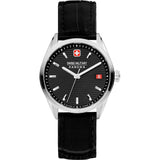 Swiss Military Hanowa Black Dial & Leather Strap Men Watch SMWLB2200204