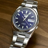 Seiko 5 Blue Dial Silver Stainless Steel Strap Unisex Watch SNKC51J1P