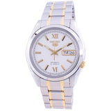 Seiko 5 White Dial Two-Tone Stainless Steel Strap Men Watch SNKL57K1P