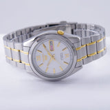 Seiko 5 White Dial Two-Tone Stainless Steel Strap Men Watch SNKL57K1P