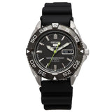 Seiko 5 Black Dial & Rubber Strap Men Watch SNZB23J2P