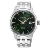 Seiko Presage Green Dial Silver Stainless Steel Strap Men Watch SRPE15J1P