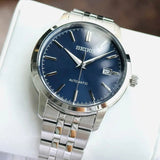 Seiko Classic Blue Dial Silver Stainless Steel Strap Men Watch SRPH87K1P