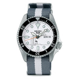 Seiko 5 White Dial Two-Tone Nylon Strap Men Watch SRPK25K1P