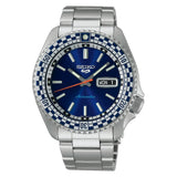 Seiko 5 Sports Blue Dial Silver Stainless Steel Strap Men Watch SRPK65K1