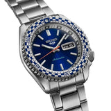 Seiko 5 Sports Blue Dial Silver Stainless Steel Strap Men Watch SRPK65K1