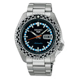 Seiko 5 Sports Black Dial Silver Stainless Steel Strap Men Watch SRPK67K1