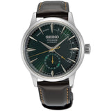 Seiko Presage Green Dial Brown Leather Strap Men Watch SSA459J1P