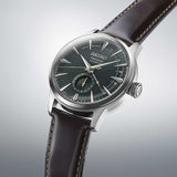 Seiko Presage Green Dial Brown Leather Strap Men Watch SSA459J1P