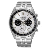 Seiko Chronograph Silver Stainless Steel Strap Men Watch SSB425P1