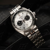 Seiko Chronograph Silver Stainless Steel Strap Men Watch SSB425P1P