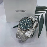 Seiko Presage Automatic GMT Silver Stainless Steel Strap Men Watch SSK009J1