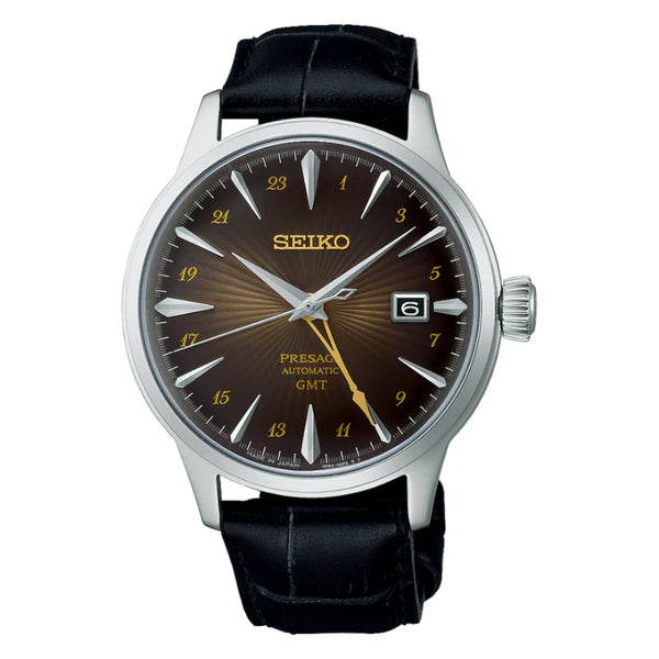 Seiko Presage Black Leather Strap Men Watch SSK039J1P