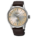 Seiko Presage Cocktail Time Brown Leather Strap Men Watch SSK041J1P