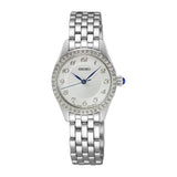 Seiko White Dial Silver Stainless Steel Strap Women Watch SUR385P1