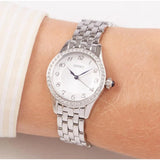 Seiko White Dial Silver Stainless Steel Strap Women Watch SUR385P1