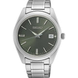 Seiko Analog Silver Stainless Steel Strap Men's Watch SUR527P1P