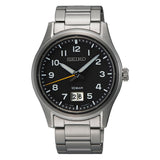 Seiko Classic Quartz Black Dial Stainless Steel Men's Watch SUR569P1