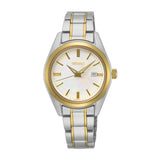 Seiko Classic Two-Tone Stainless Steel Strap Women Watch SUR636P1P