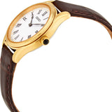 Seiko Classic White Dial Brown Leather Strap Women Watch SWR072P1P