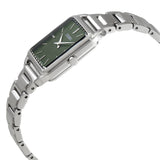 Seiko Classic Green Dial Silver Stainless Steel Strap Women Watch SWR075P1P