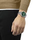 Tissot Chronograph Green Dial Silver Stainless Steel Strap Men Watch T1166171109200