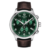 Tissot Chrono XL Classic Green Dial Brown Leather Strap Men Watch T1166171609200