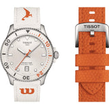 Tissot Seastar Wilson WNBA Collection Orange Leather Strap Unisex Watch T1204101701100