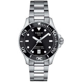 Tissot Seastar Black Dial Silver Stainless Steel Strap Men Watch T1202101105100