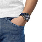 Tissot Supersport Chronograph Blue Textile Strap Men Watch T1256171705103