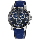 Tissot Supersport Chronograph Blue Textile Strap Men Watch T1256171705103