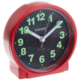 Casio Clock Black Dial Red Case Alarm Clock TQ-228-4DF-P