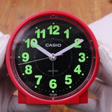 Casio Clock Black Dial Red Case Alarm Clock TQ-228-4DF-P